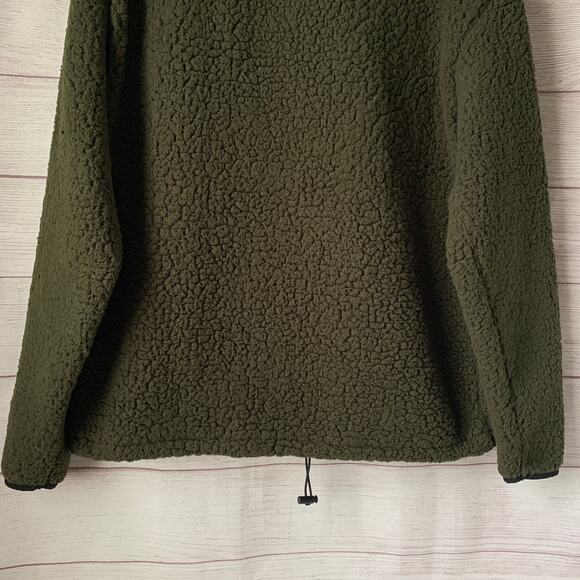 No Boundaries Juniors' Green Quarter Zip Sherpa Pullover Sweater XL (15-17) - Picture 9 of 10